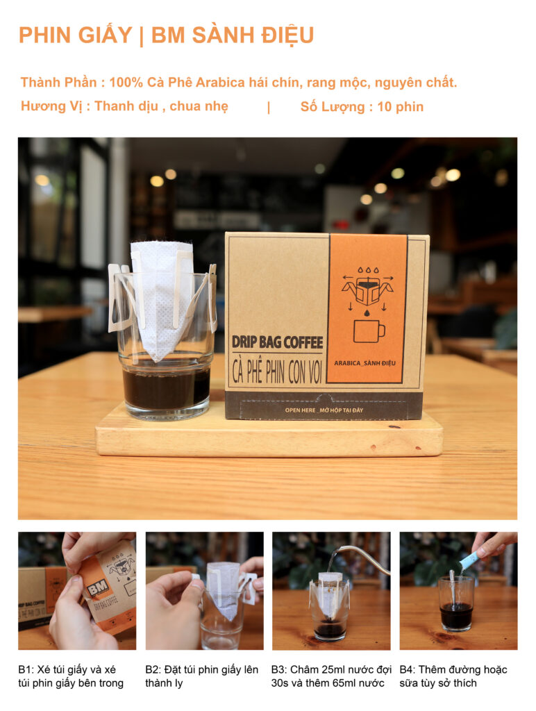 Cà phê phin giấy BM Sành Điệu