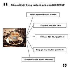 Điểm nổi bật sản phâm - cà phê sạch nguyên chất BM GROUP