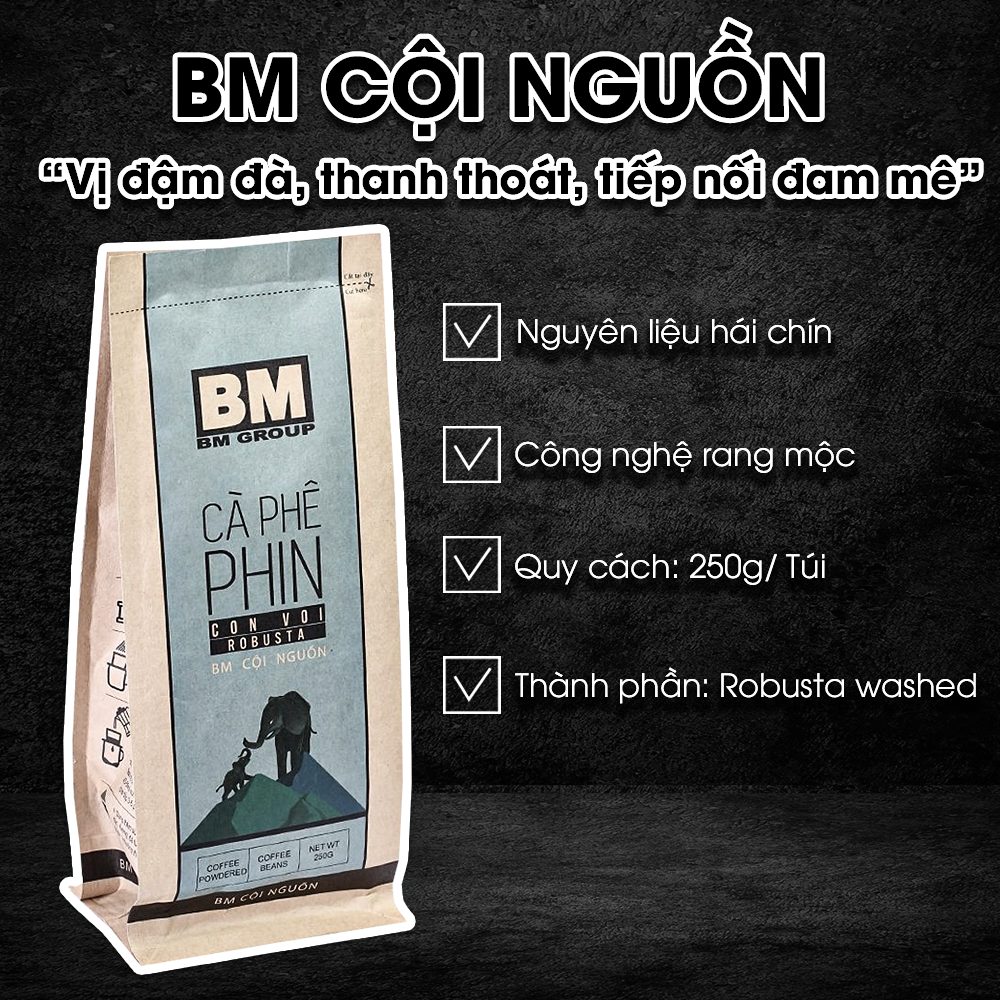 Pha cà phê tại nhà với cà phê bột BM Cội Nguồn