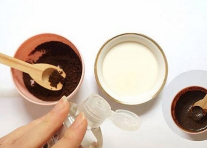 làm trắng da với cà phê và sữa tươi