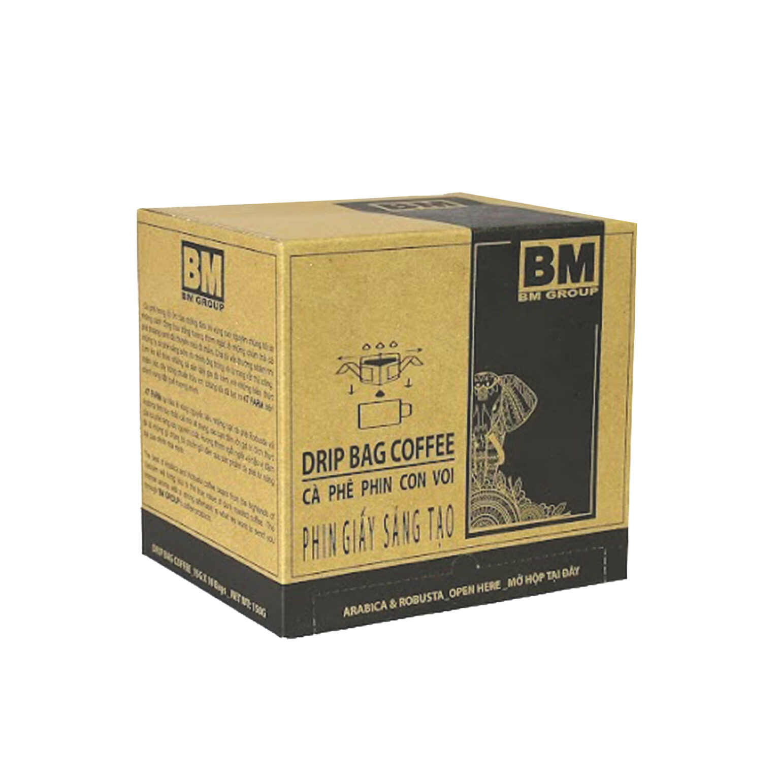 cà phê phin giấy bm sáng tạo